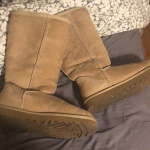 Cream tall Uggs